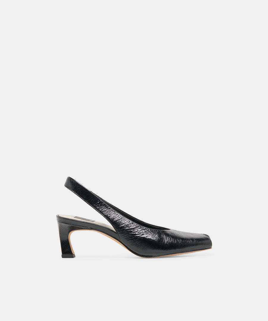 ANABEL HEELS BLACK LEATHER