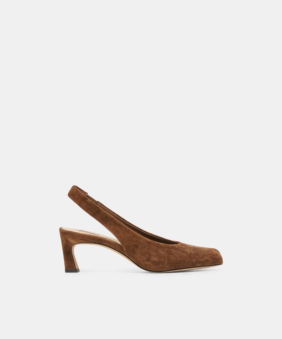 ANABEL HEELS COCOA SUEDE