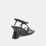 AYLEE WEDGES BLACK LEATHER