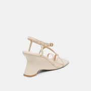 AYLEE WEDGES CREAM LEATHER