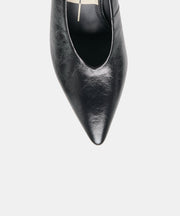 CAMERO WEDGES BLACK LEATHER