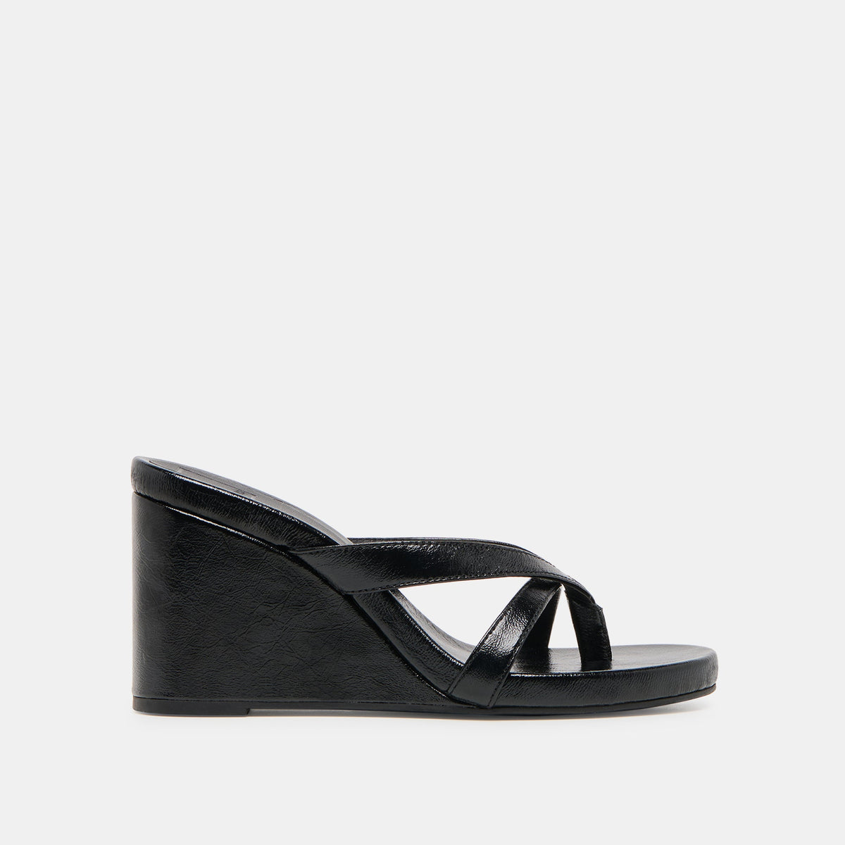 HELAN WEDGES BLACK LEATHER