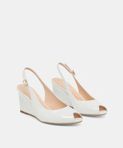 KOLA WEDGES WHITE LEATHER