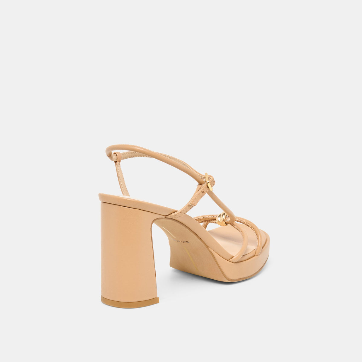 ODETE HEELS LT TAN LEATHER