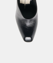 PRYZE MULES BLACK LEATHER