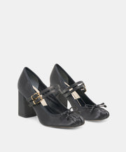 TIARAH HEELS ONYX SATIN
