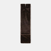 FAUX FUR SCARF DARK BROWN