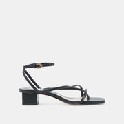 KARLOS SANDALS BLACK LEATHER