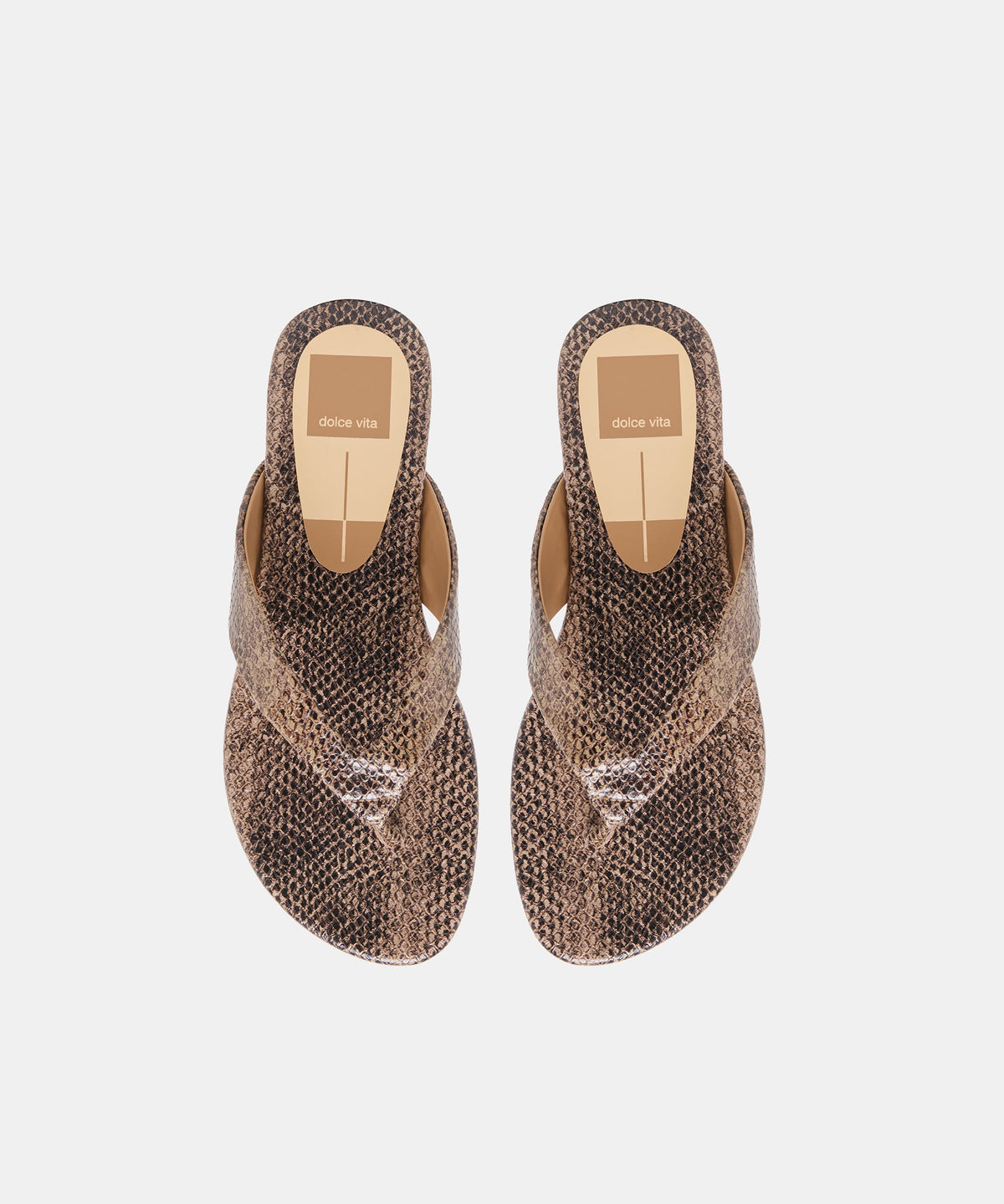 LINNET SANDALS SNAKE TAN EMBOSSED LEATHER