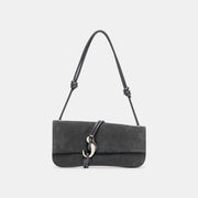 ALICE SHOULDER BAG GUNMETAL SUEDE