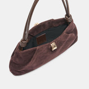 RAVEL SHOULDER BAG CHOCOLATE SUEDE