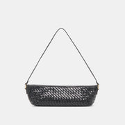 SAVAII WOVEN SHOULDER BAG BLACK WOVEN LEATHER