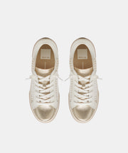 ZINA SNEAKERS BONE GOLD WOVEN
