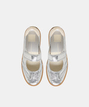 NANET SNEAKERS SILVER LEATHER
