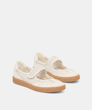 NANET SNEAKERS WHITE PERFORATED LEATHER