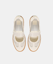 NANET SNEAKERS WHITE PERFORATED LEATHER