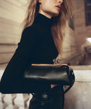 AMBRIAA SHOULDER BAG BLACK LEATHER